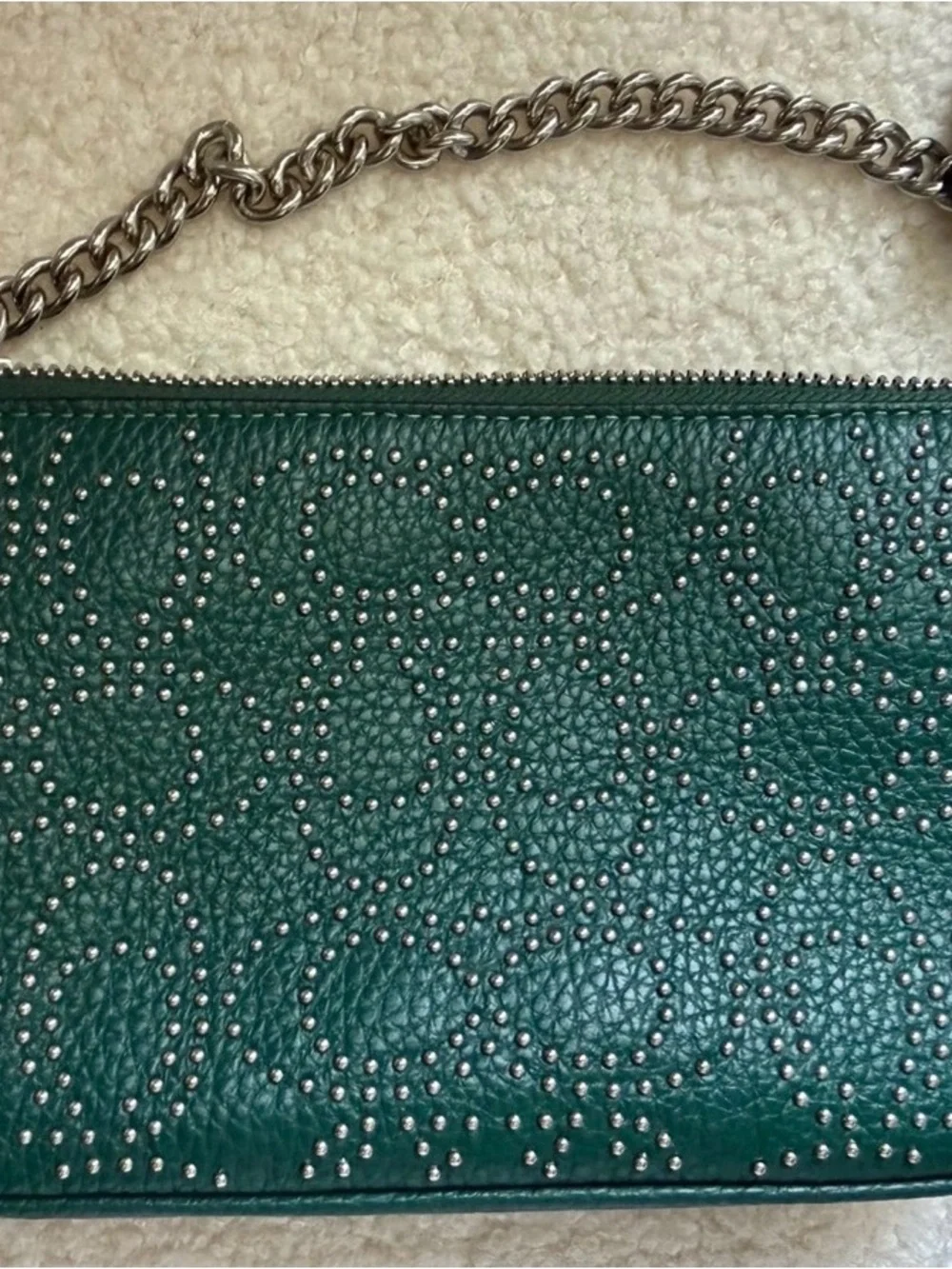 Coach NOLITA 19 WITH SIGNATURE RIVETS Emerald Green EUC - Picture 3 of 8